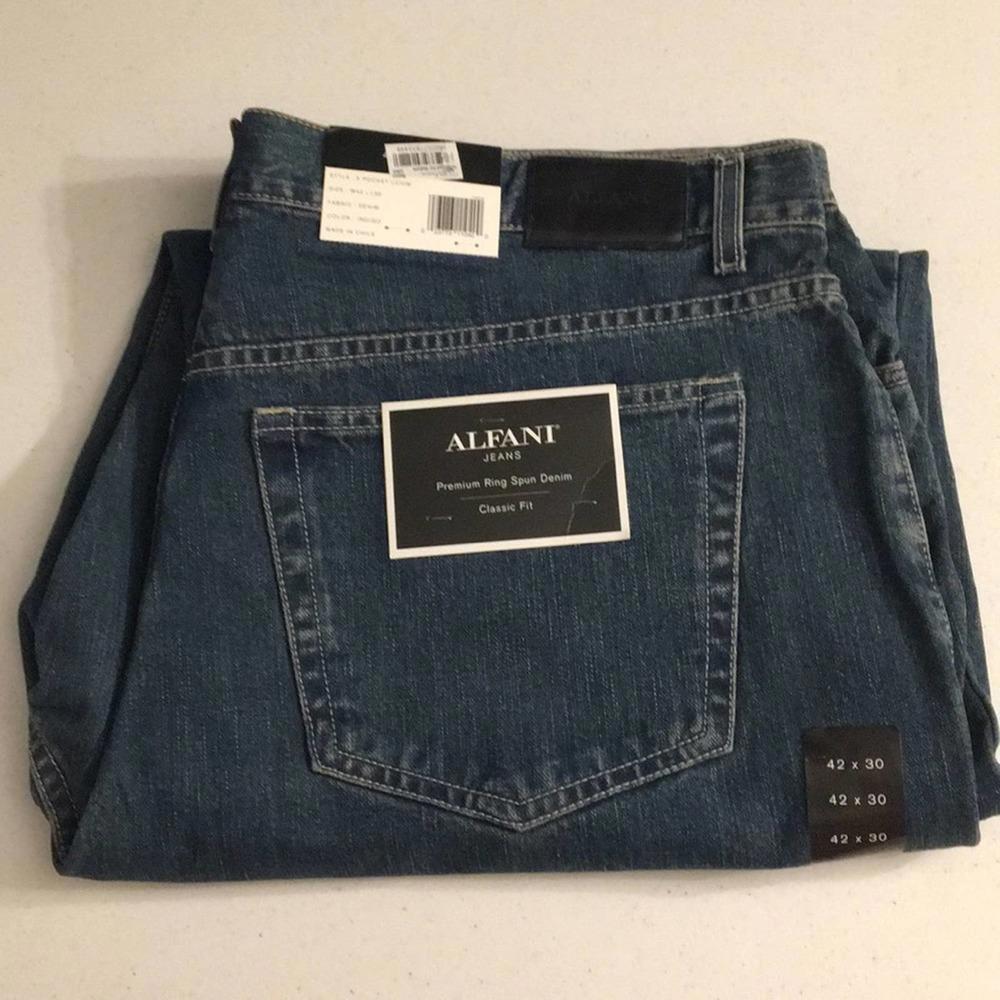 Alfani denim blue jeans pants classic fit NEW